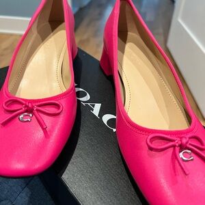Coach Ava Lth Ballet Pump- size 8. New in box, never worn FREE SHIPPING